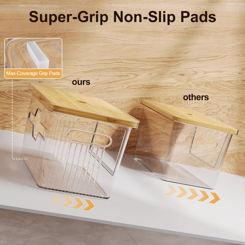 WBKATN bamboo lid with finger hole for hygienic lid removal