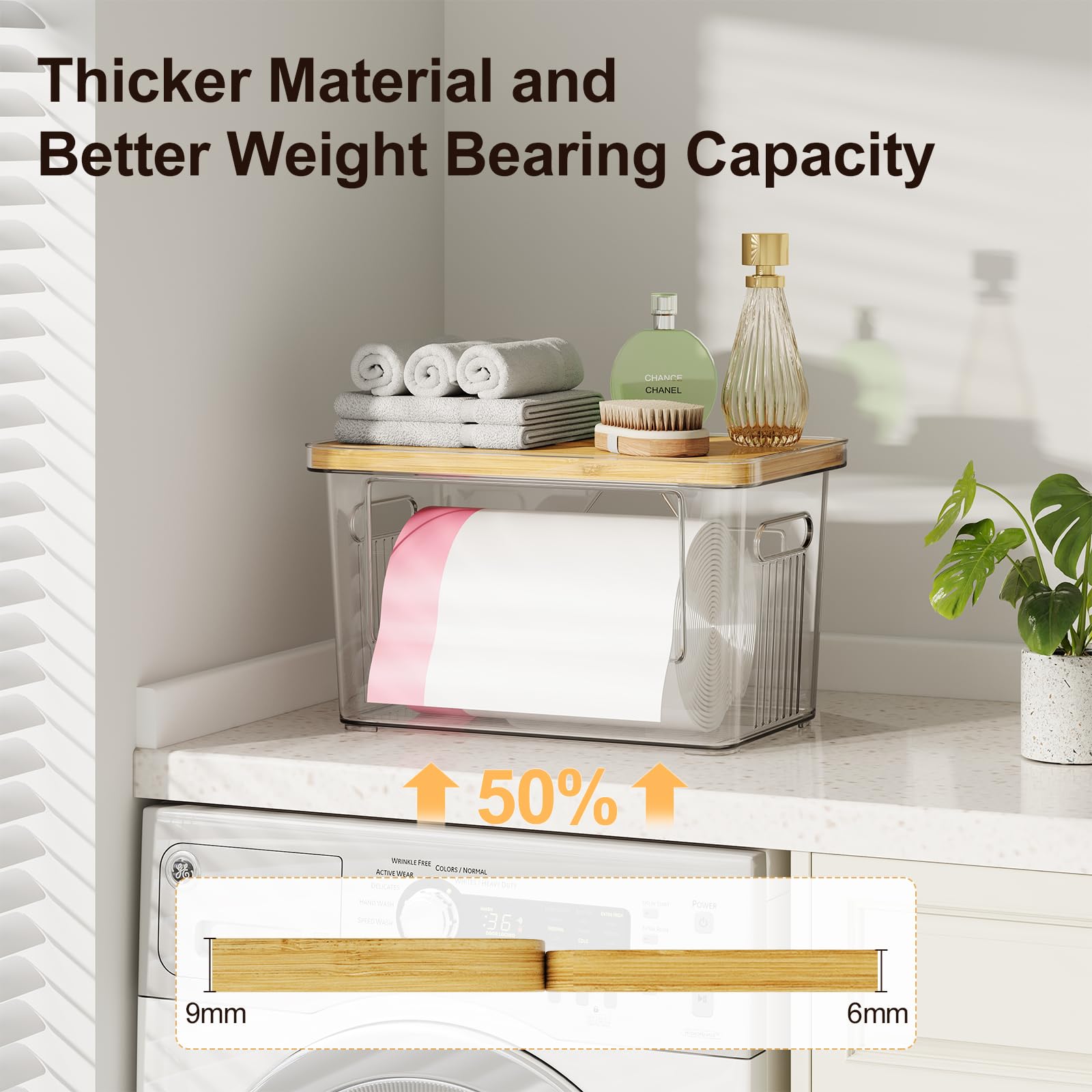 WBKATN large capacity fits standard 30 gal rolls up to eight inches
