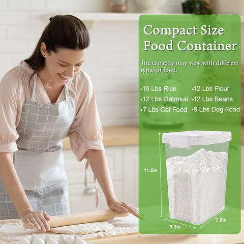 WBKTOOL airtight container with silicone seal preserves dry-food freshness longer