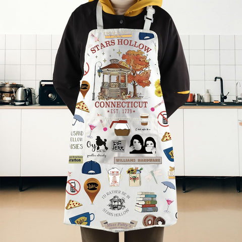 WCGXKO Star Hollow apron is easy to clean after messy meals.