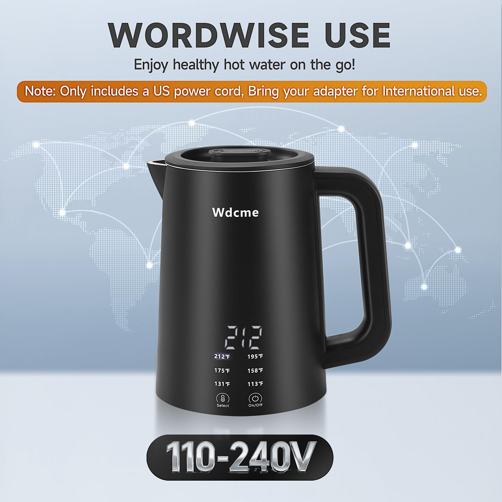 Wdcme safe-touch design emphasizes cool exterior and ergonomic handle.