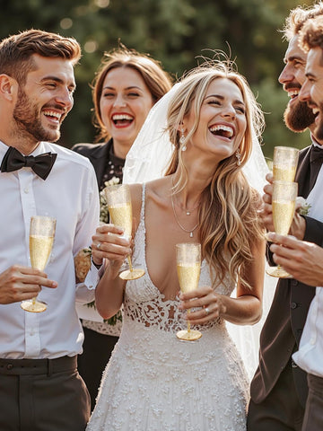 WDF premium disposable flutes simplify post-party cleanup after toasts