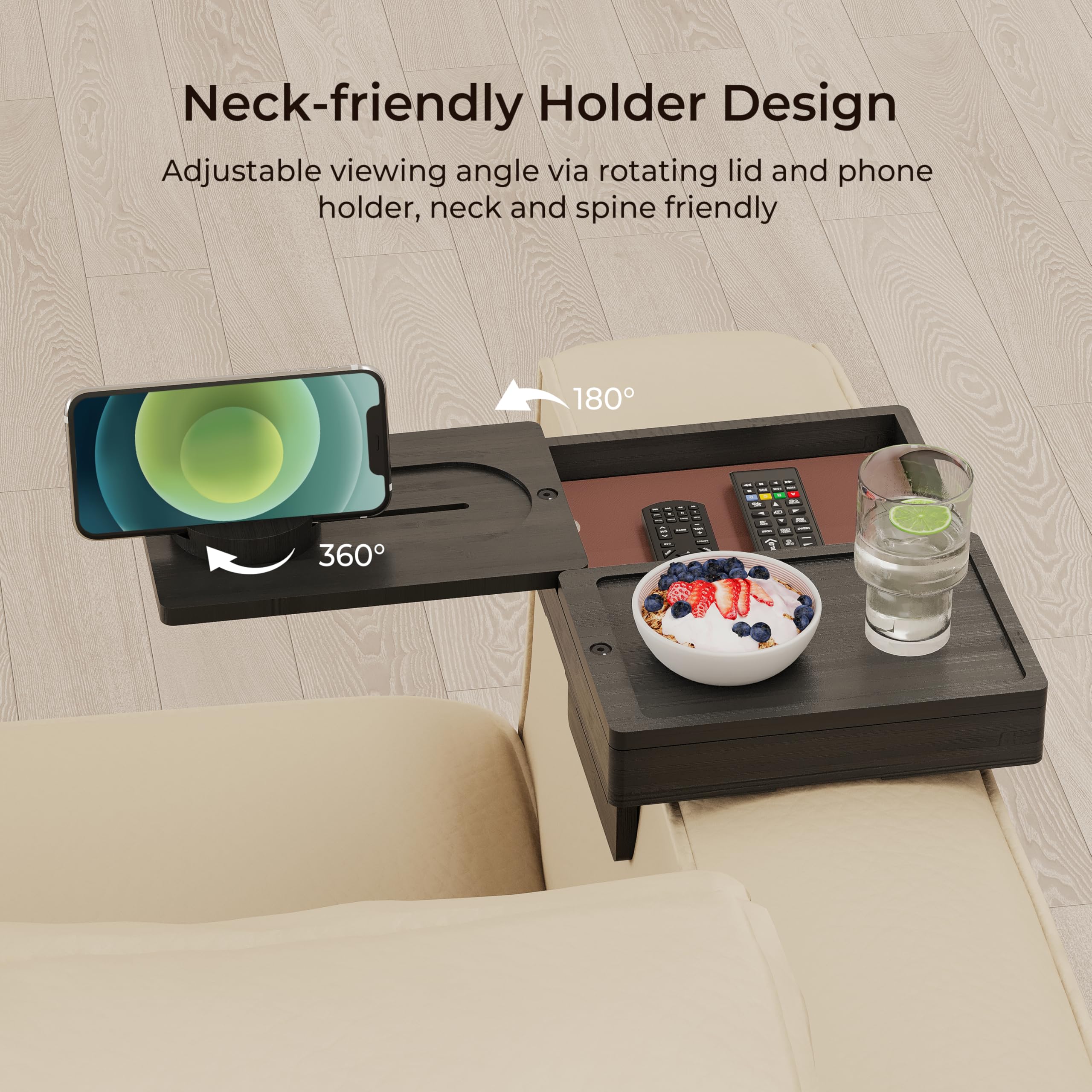 Wealone right-angle armrests design suitable for secure placement on sofas.