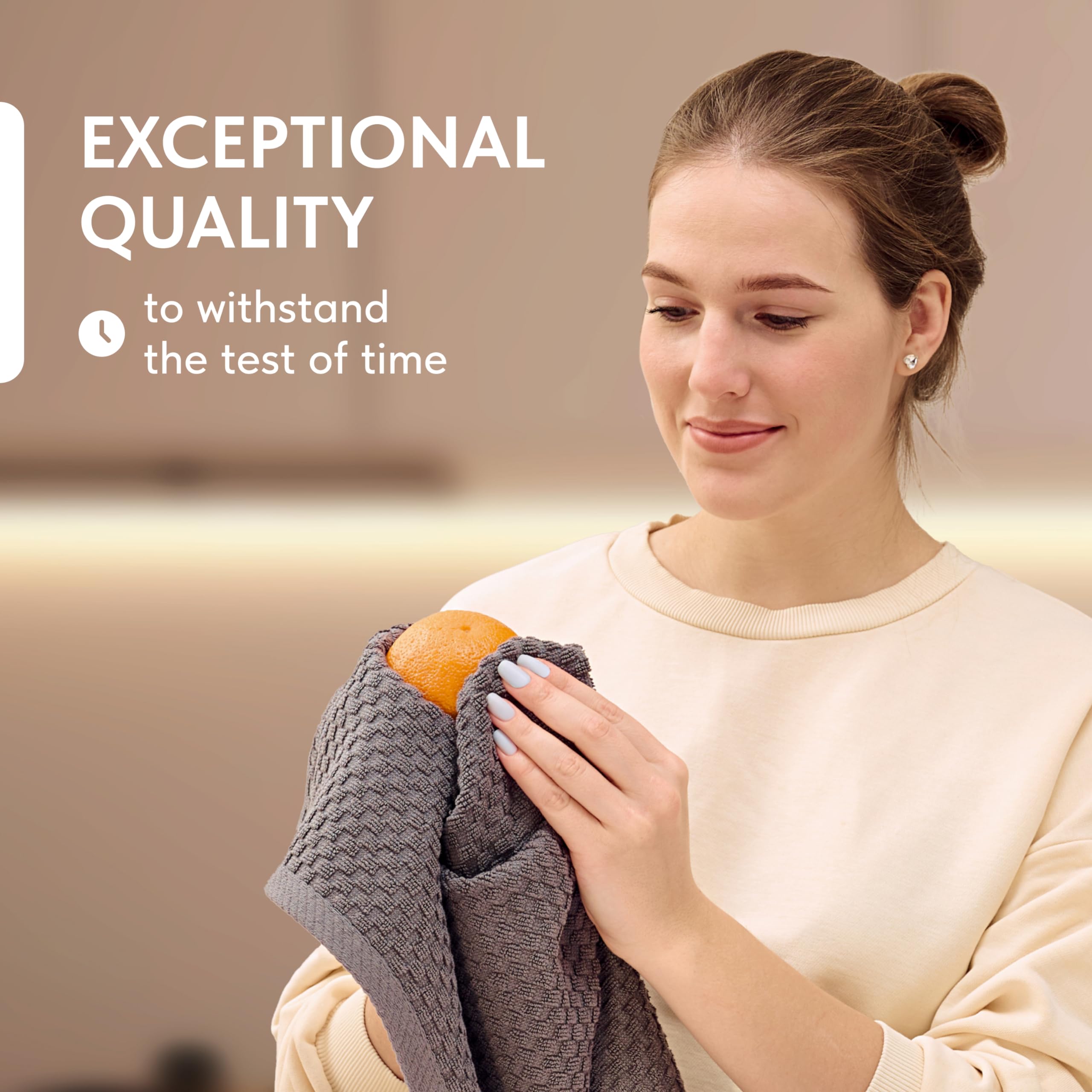 Wealuxe towel absorbing liquids quickly during cooking or cleanup