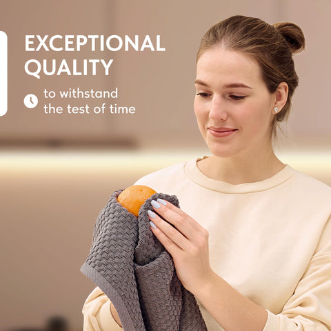 Wealuxe towel absorbing liquids quickly during cooking or cleanup