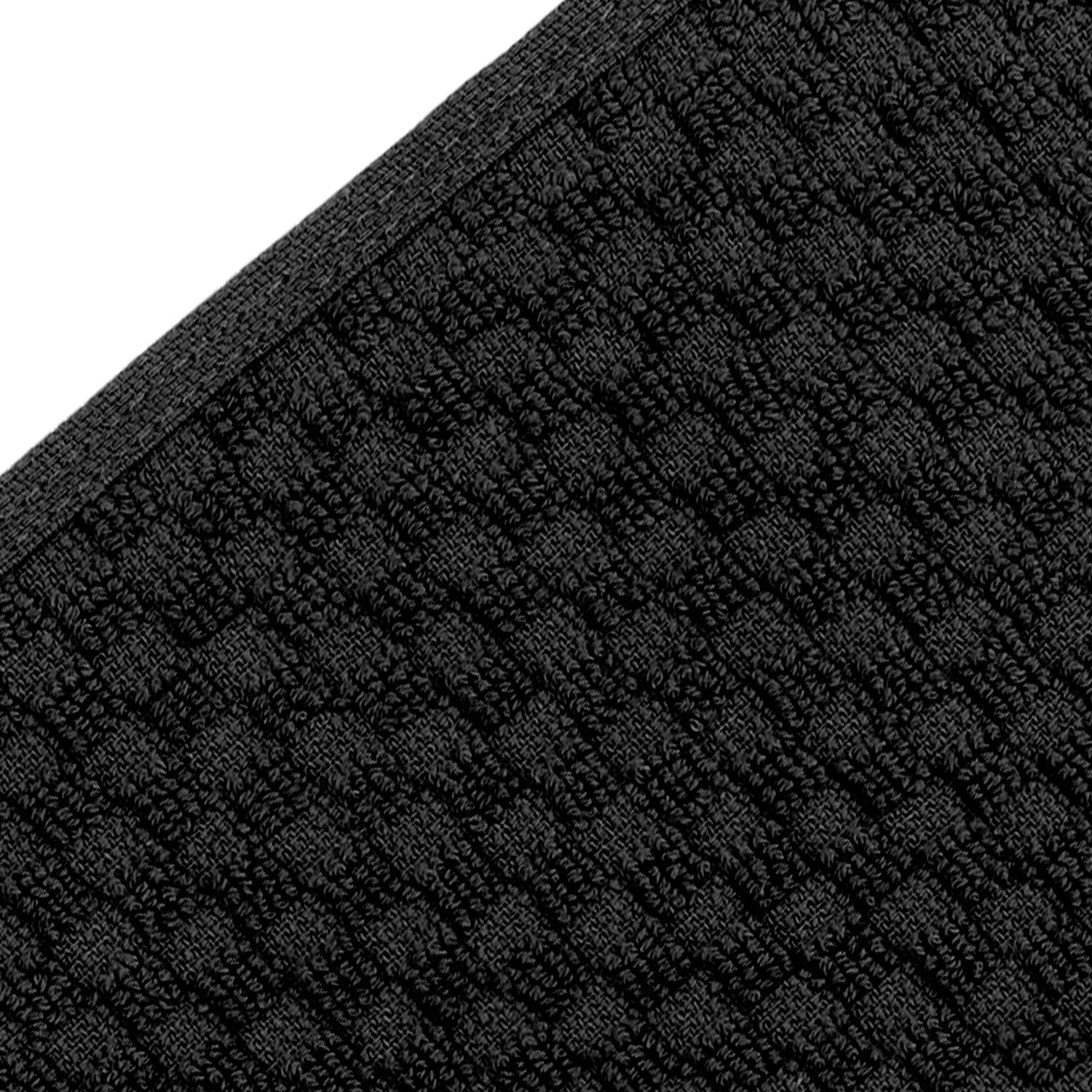 Wealuxe black kitchen towels in 15x26 inches for versatile drying.