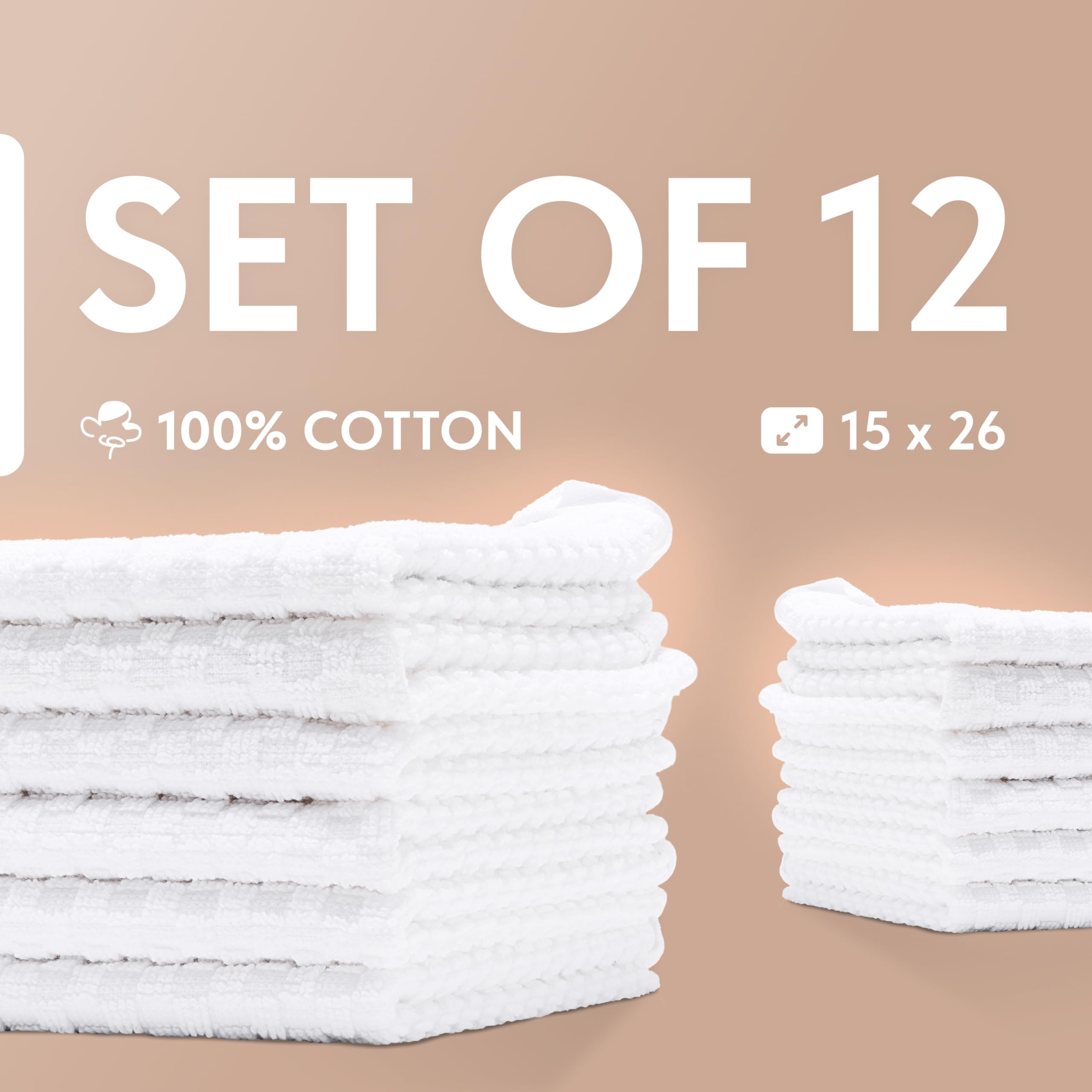 Wealuxe machine washable kitchen towels stay plush after many washes