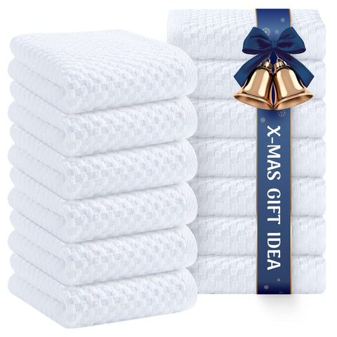 Wealuxe super absorbent kitchen towels dobby weave close-up shows quality