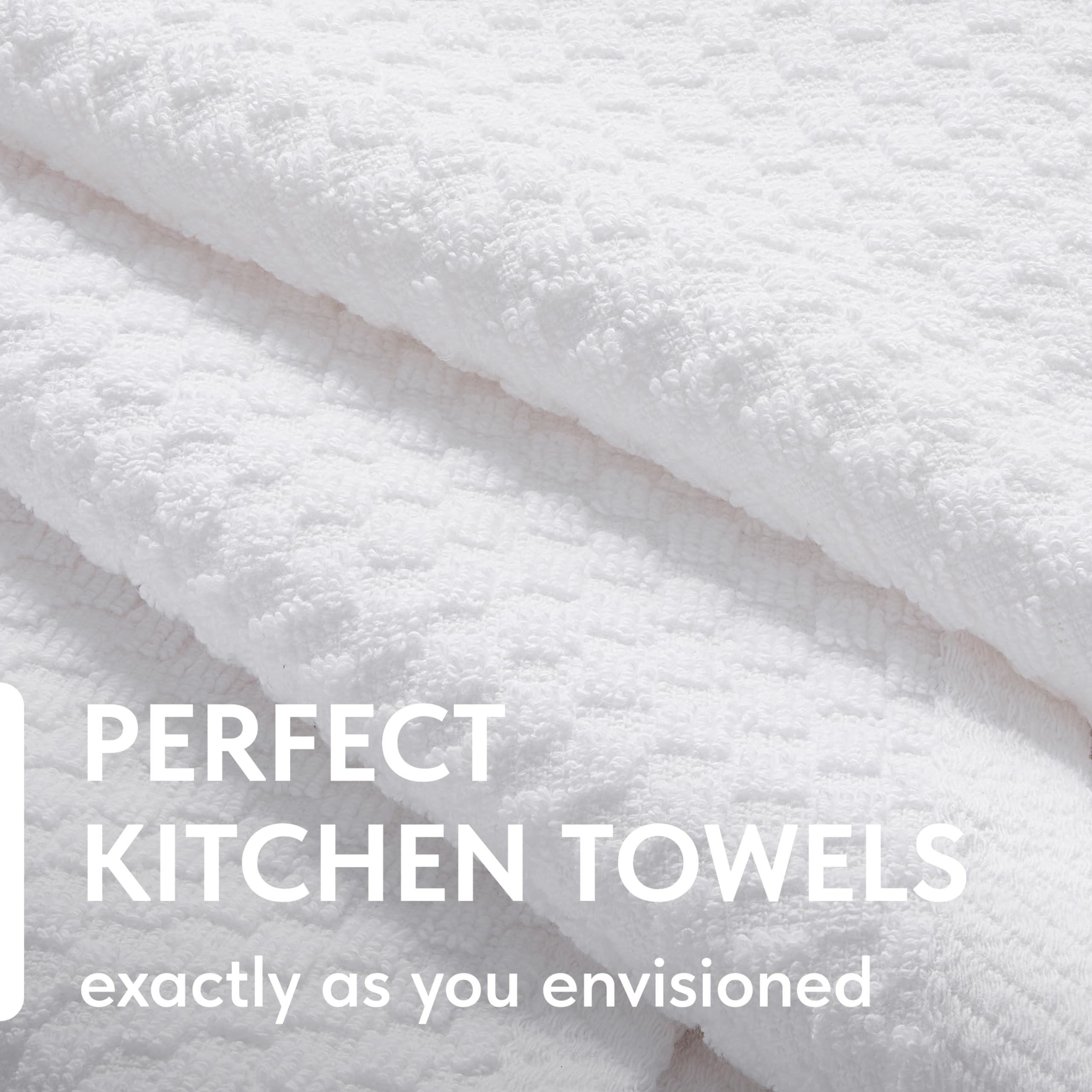 Wealuxe white kitchen towels 15x26 inches ready for drying dishes