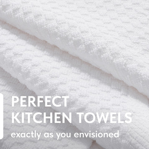 Wealuxe white kitchen towels 15x26 inches ready for drying dishes