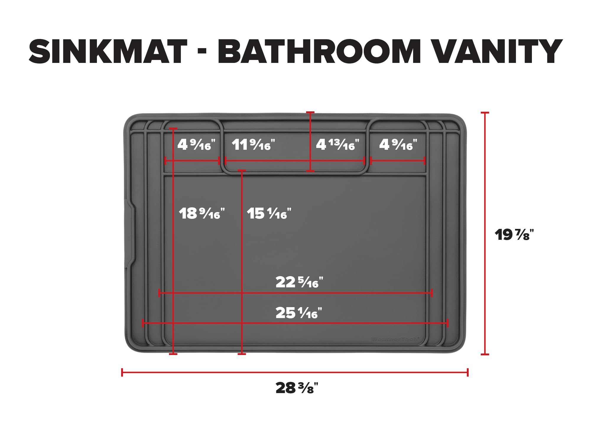 WeatherTech SinkMat durable, flexible tray provides reliable under-sink protection.