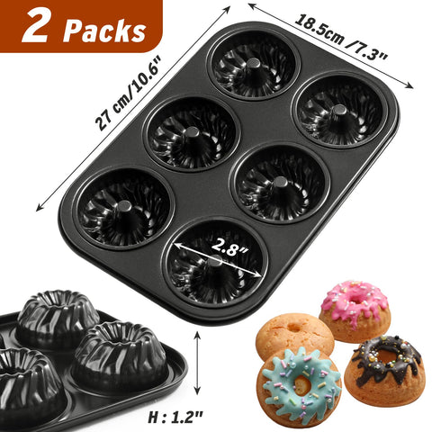 Webake pan releasing six mini cakes for quick serving.