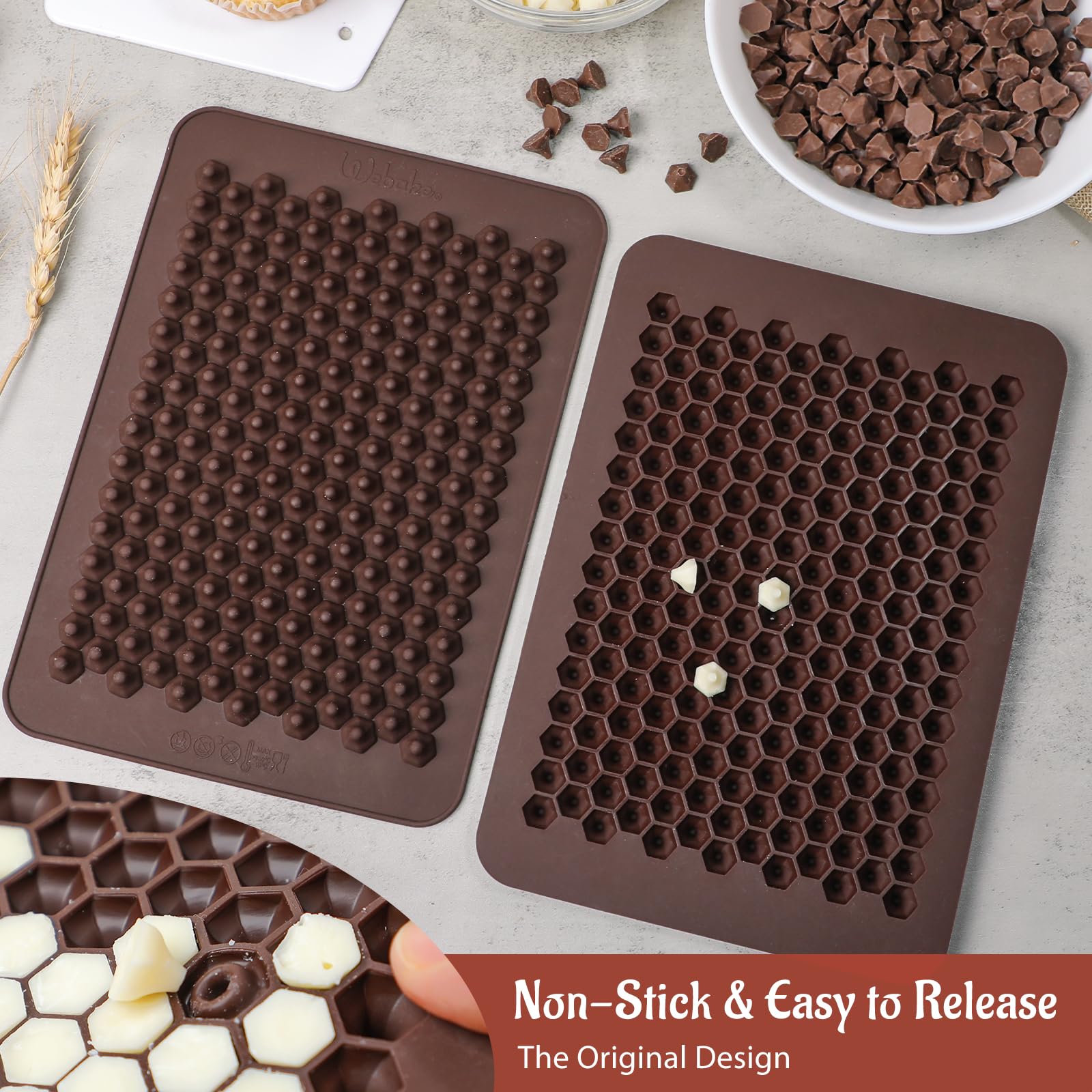  bench scraper included with Webake mold for neat chocolate handling
