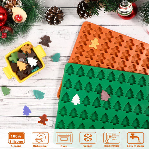 Webake chocolate tree pieces mold for crisp decorations