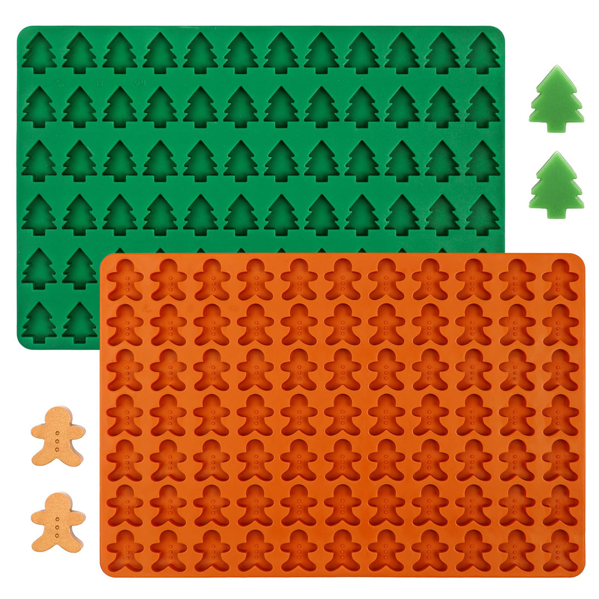 Webake Christmas tree mold for 72 cavities, ideal for festive chocolate shapes