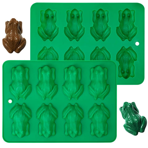 Webake frog mold packaging display showcases vibrant green design.