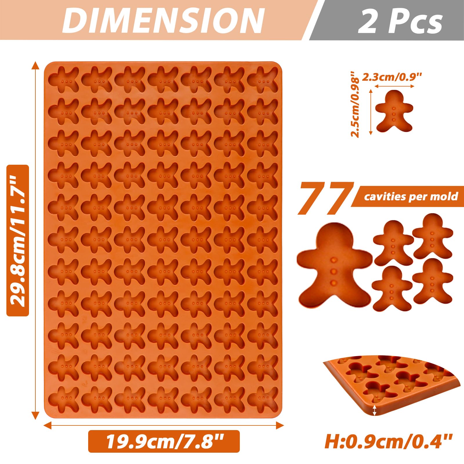 Webake gingerbread mold cavity detail with smooth edges