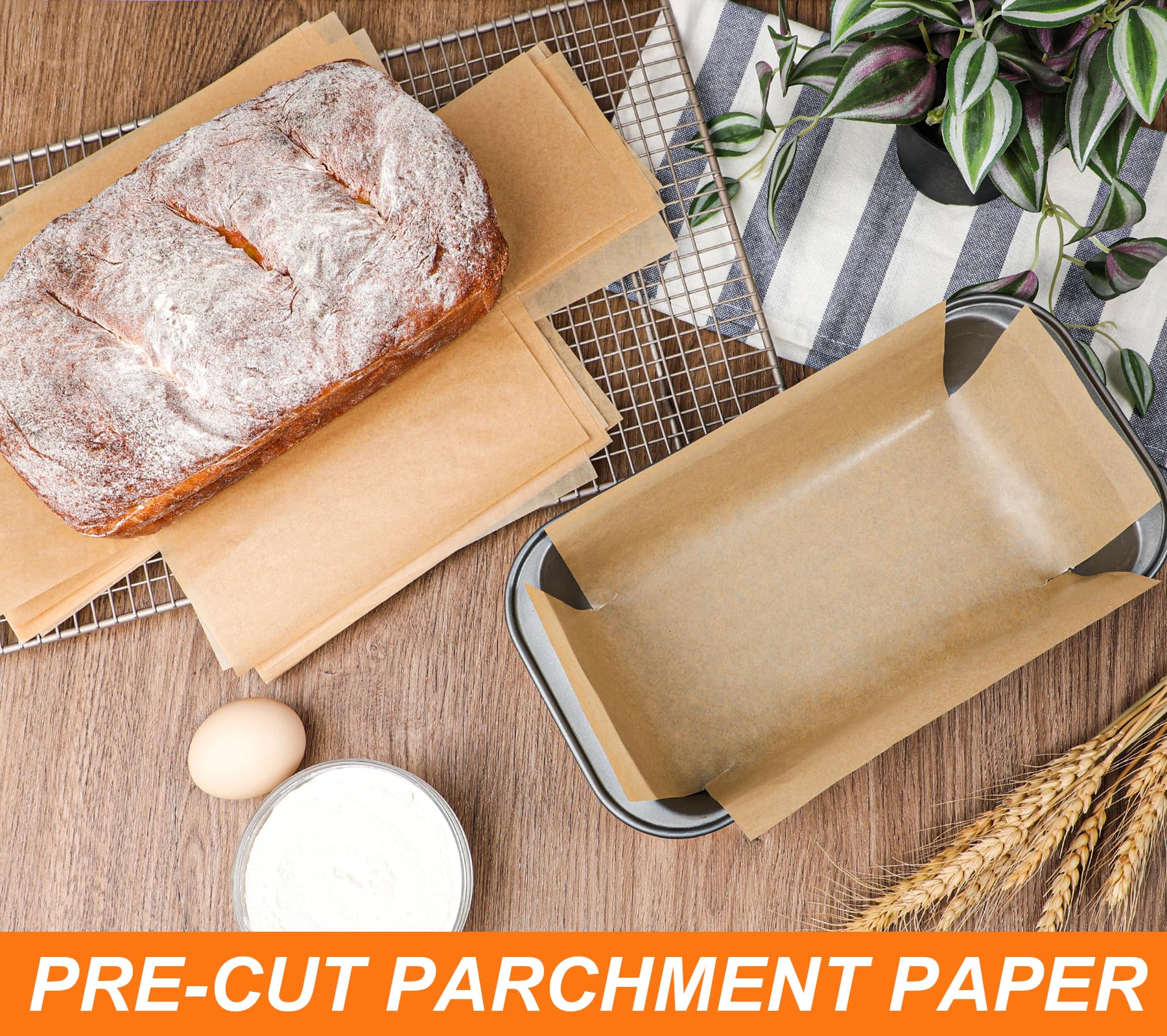 Webake pre-cut loaf paper sheets for fast, precise sizing.