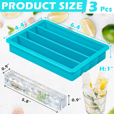 Webake long ice-stick mold yields slow-melting cubes for bottles