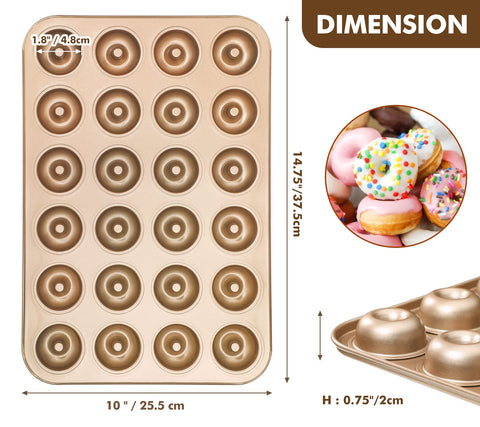 Webake mini donut pan close-up of nonstick coating for easy release.