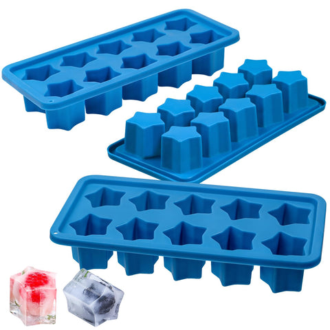 Webake star ice cube tray in blue for smooth release and long chill