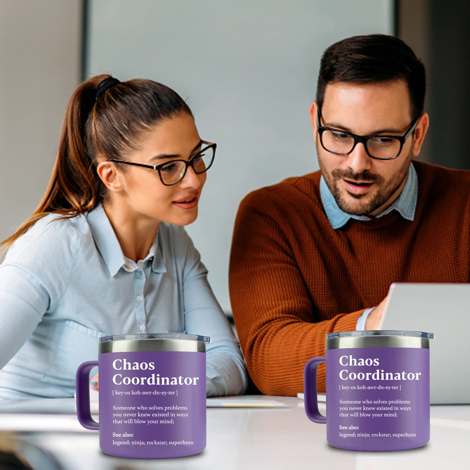 WECACYD Chaos Coordinator mug bundle box, ready gift for coworkers and friends.