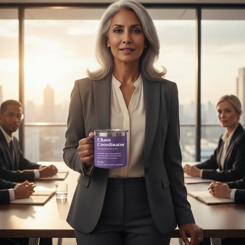 WECACYD Chaos Coordinator mug heavy-duty, durable stainless steel for daily use.
