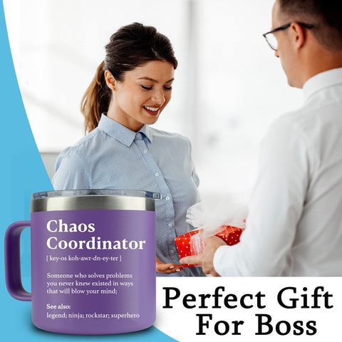WECACYD Chaos Coordinator mug lid-open, precise slide-on lid for splash-free sipping.