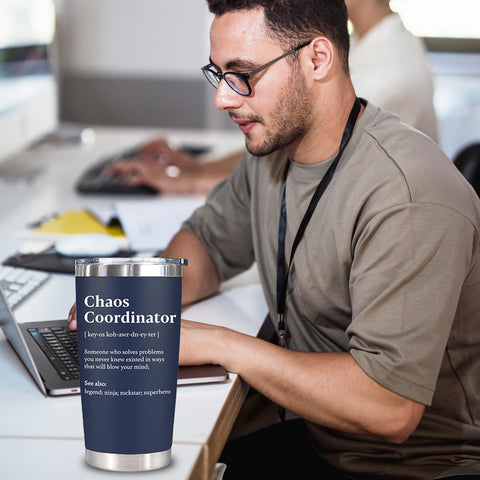 WECACYD Chaos Coordinator tumbler navy finish for premium everyday carry