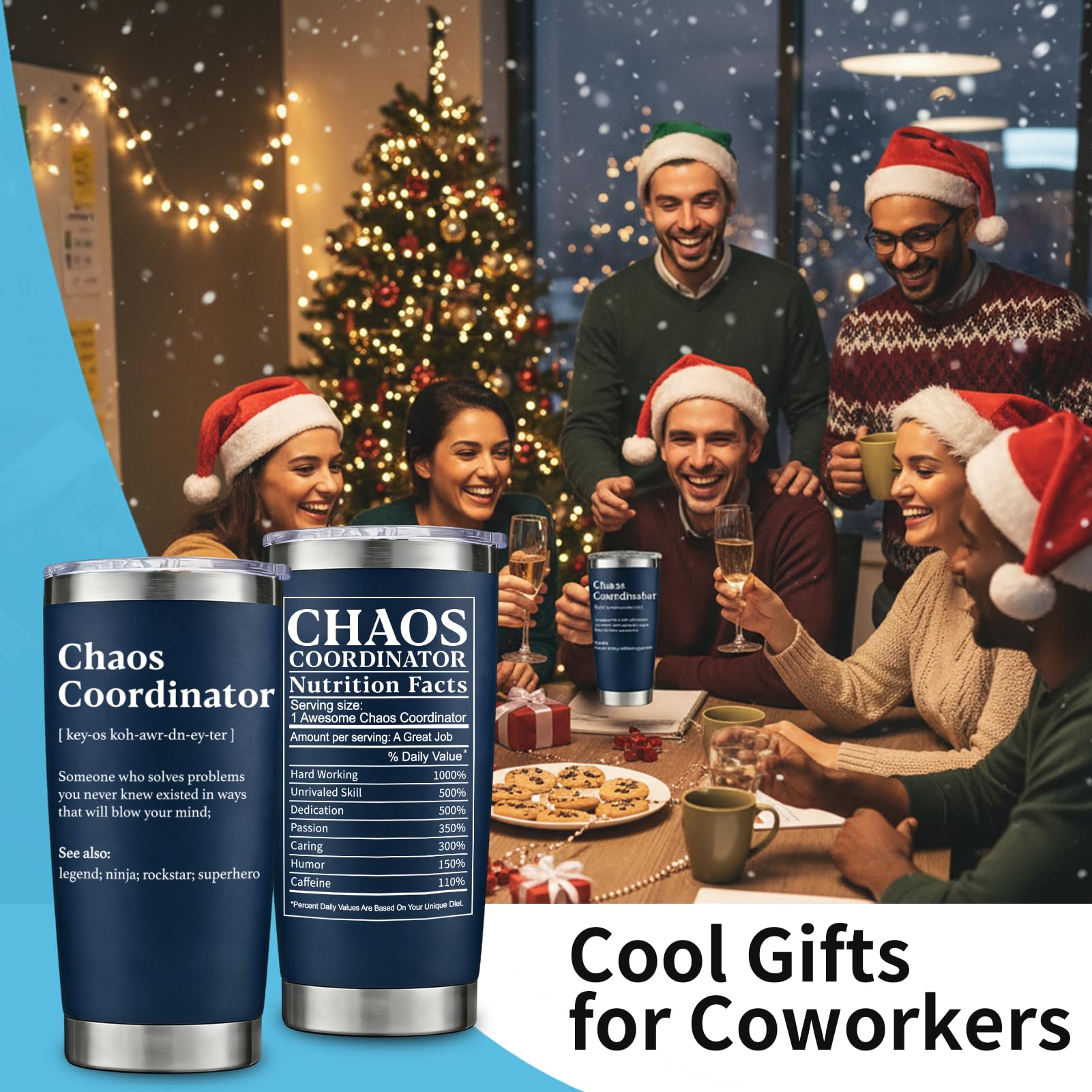 WECACYD Chaos Coordinator tumbler side view highlighting durable stainless steel