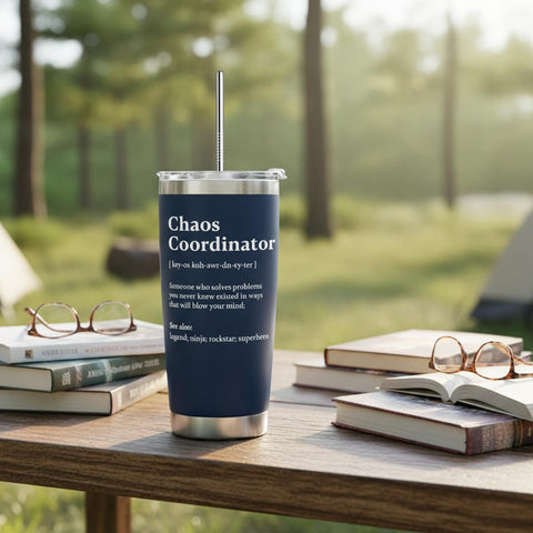 WECACYD Chaos Coordinator tumbler stainless steel body emphasizes durability