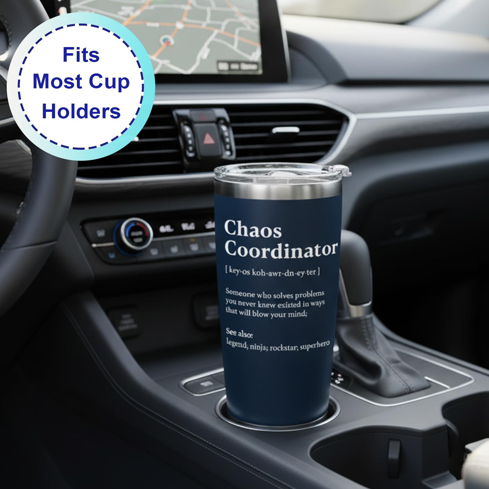WECACYD Chaos Coordinator tumbler two lids demonstrating spill prevention