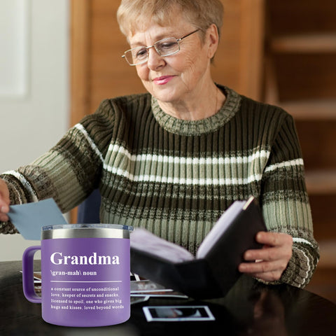 WECACYD grandma mug on table ready for coffee break