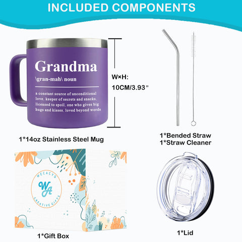 WECACYD grandma mug in festive gift box ready to gift