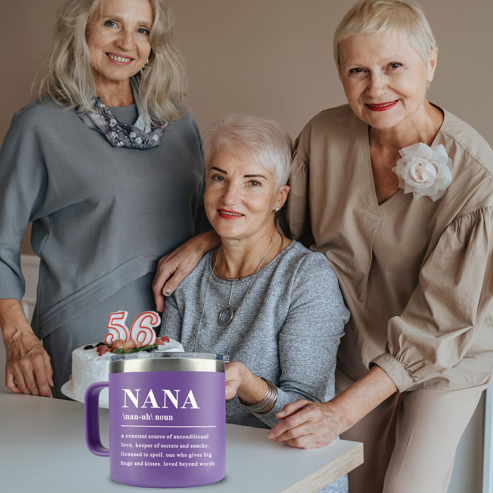 WECACYD Nana mug outdoor-use ready for camping or picnics.