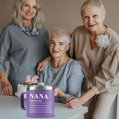 WECACYD Nana mug outdoor-use ready for camping or picnics.