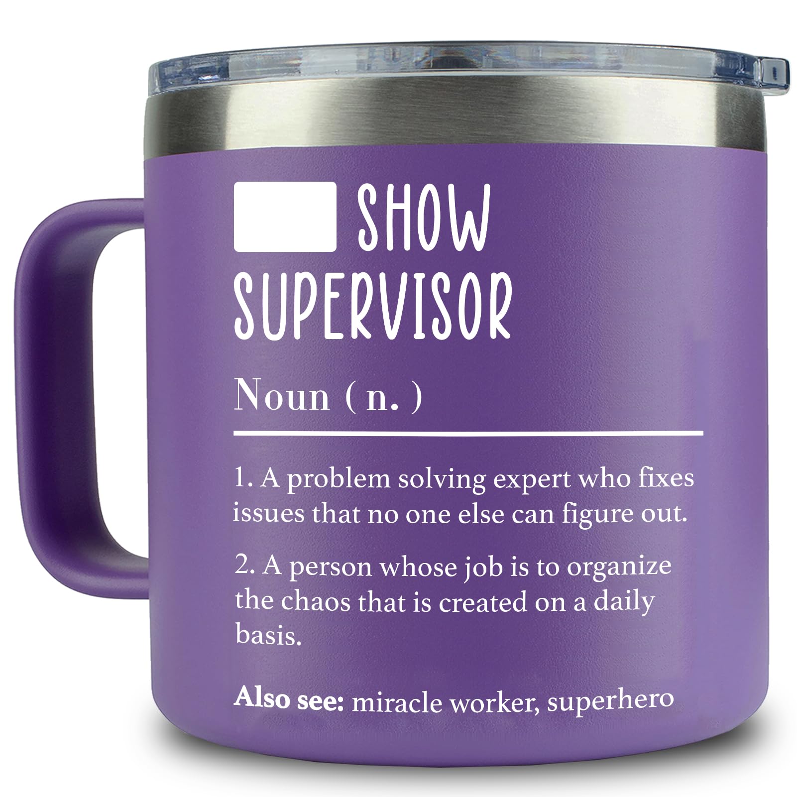 WECACYD Shit Show Supervisor Mug full view for desk and coffee breaks