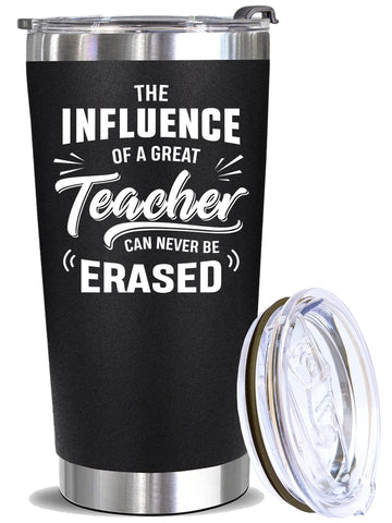 WECACYD teacher tumbler cap close-up with leakproof lid for on-the-go use