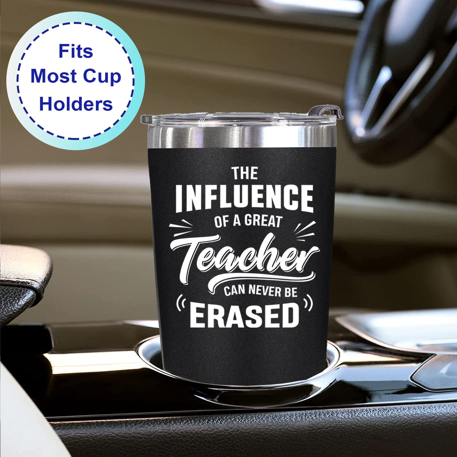 WECACYD teacher tumbler on desk showing practical back-to-school gift idea
