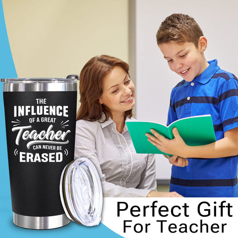 WECACYD teacher tumbler held in classroom hands for daily use