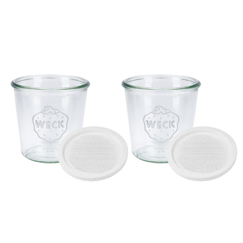 WECK 742 tulip jar half-liter capacity, ideal for fermenting and pantry storage.