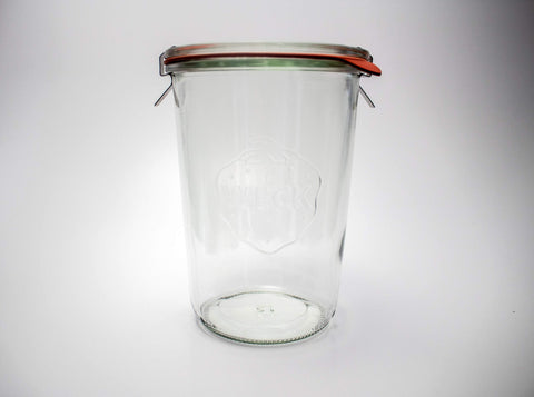 WECK 743 dishwasher and microwave safe jar for easy reuse