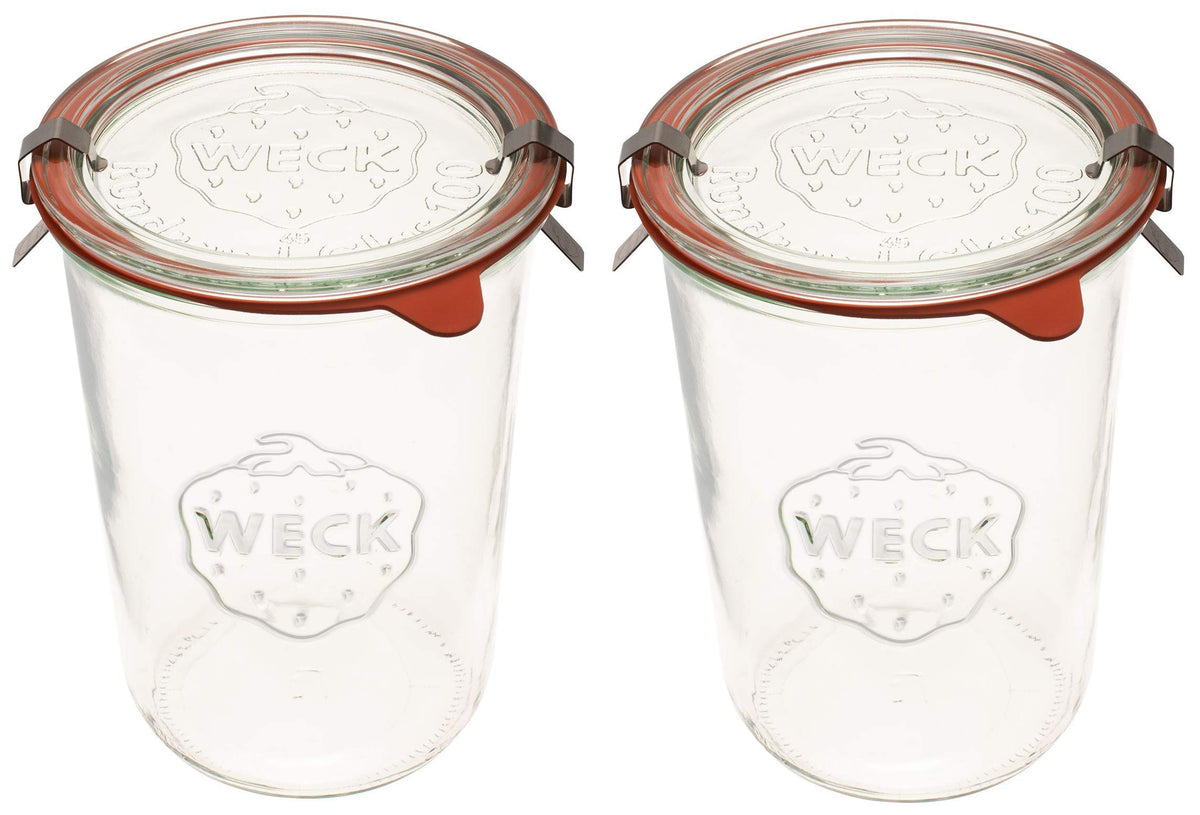 WECK 743 mold jar set of 2 with 3/4 L capacity for fresh preservation