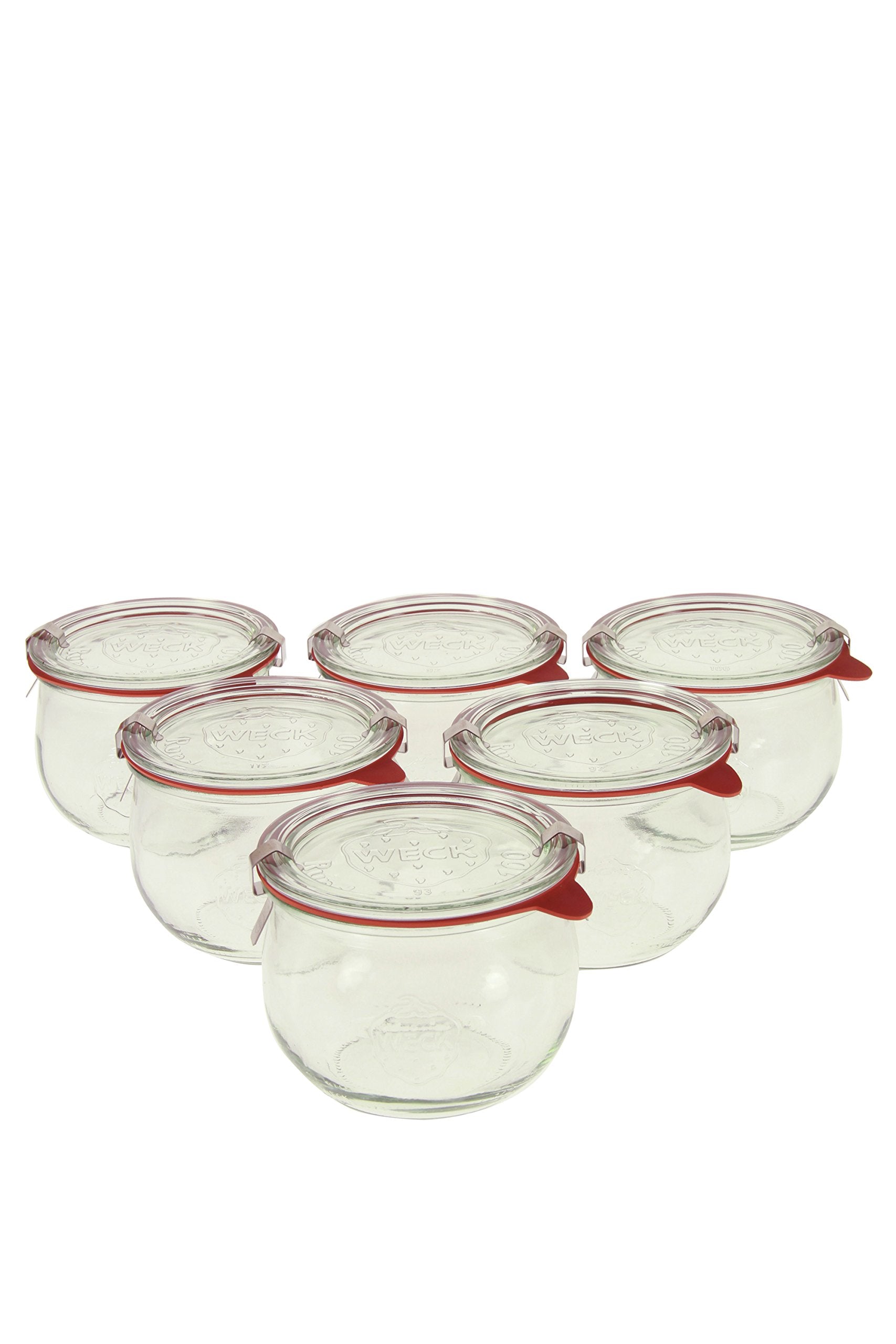 Weck 744 Tulip Jar open lid view ideal for easy filling and cleaning