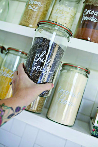 WECK 974 jar capacity of 1.5L ideal for batch pickling.