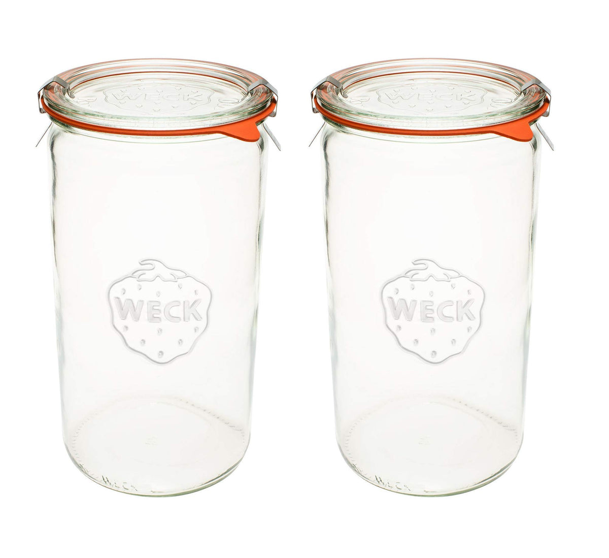 WECK canning jars in transparent glass showing clear storage for dry goods