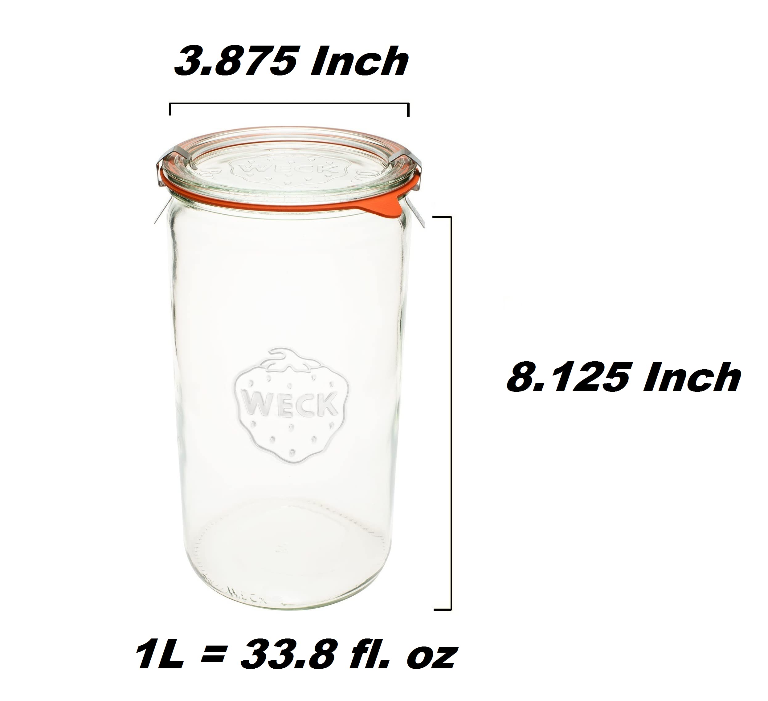 WECK 974 glass lid provides airtight seal for freshness