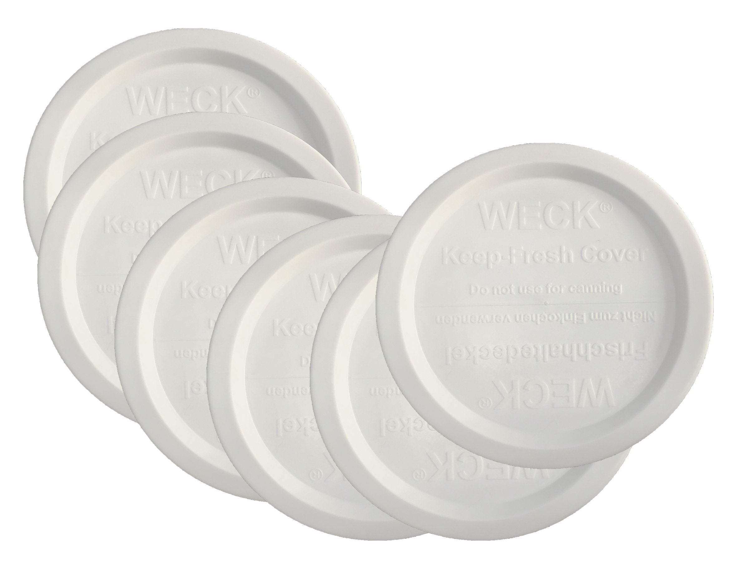 WECK large keep fresh lids 100mm – front view, secure seal for fridge storage