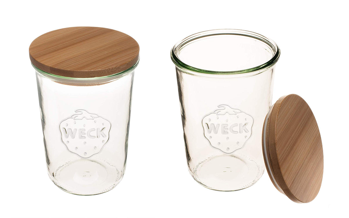 WECK mold jar 3/4 liter with airtight seal for fresh preservation.