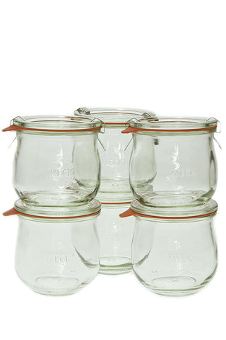 WECK Tulip Jar 746 closeup; durable glass for canning and storage.